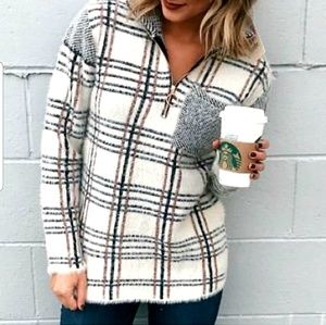 NWOT Plaid Sweater